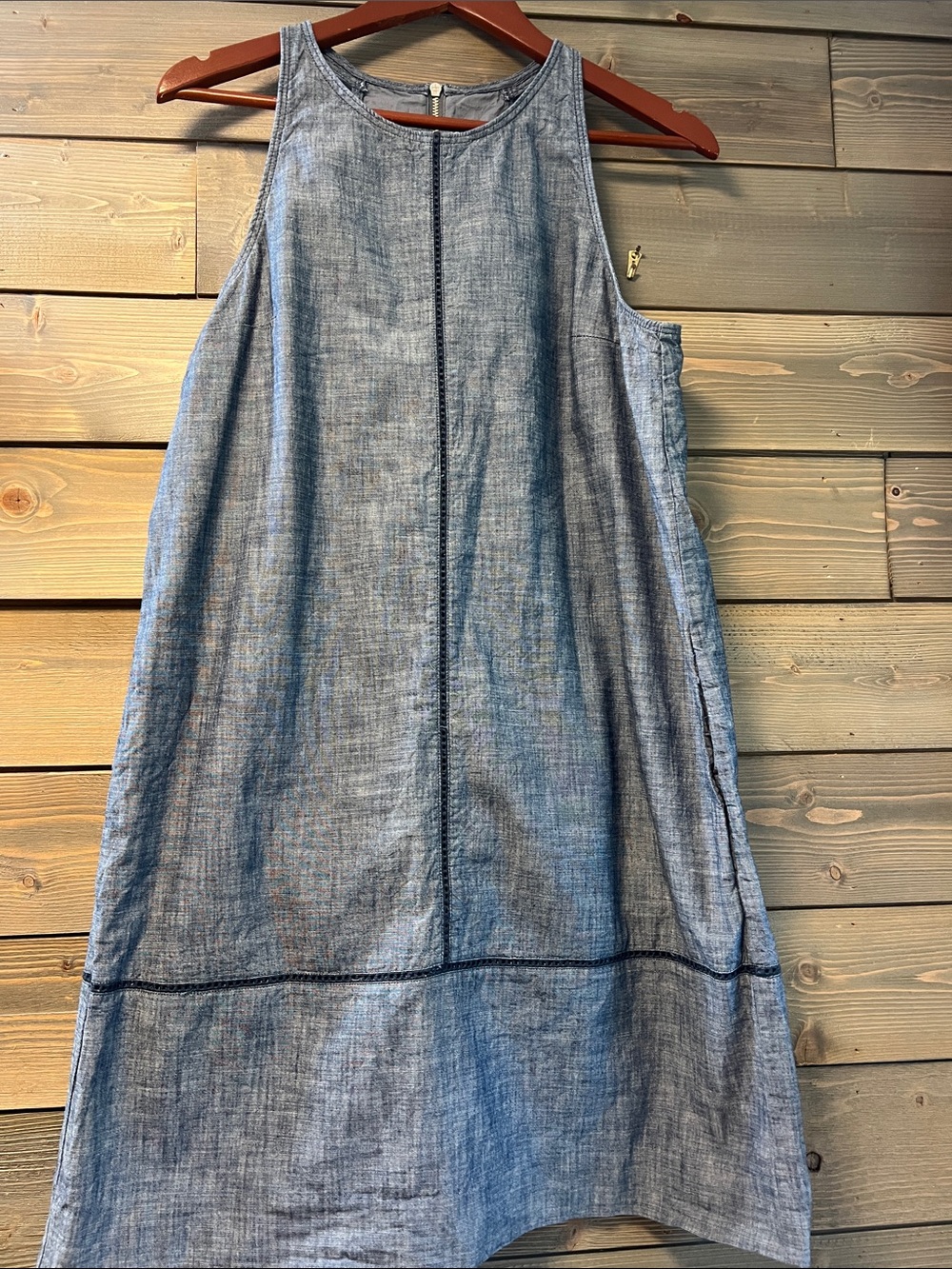 GAP Chambray Blue Sleeveless Midi Dress